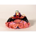 Royal Doulton early miniature figure Polly Peachum in pink/black colourway, impressed date for 1927,