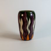 Lorna Bailey Carnival patterned vase, Old Ellgreave backstamp, height 21cm
