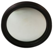 19th century convex wall mirror, diameter 31cm