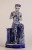 Kevin Francis / Peggy Davies blue glaze figure Pan