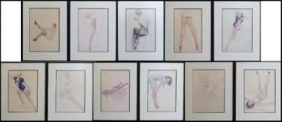 Alberto Vargas, eleven Pin-up prints depicting sketches for publication (11)