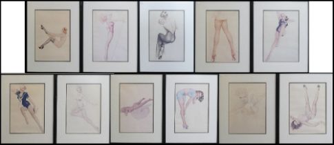 Alberto Vargas, eleven Pin-up prints depicting sketches for publication (11)
