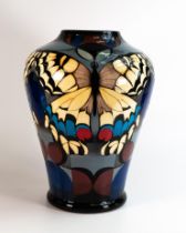 Moorcroft Prestige swallow Tail vase. Trial piece dated 27/4/18. Height 38cm