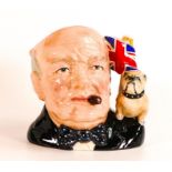 Royal Doulton large character jug Winston Churchill D6907, with cert