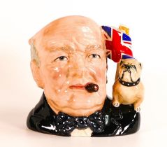 Royal Doulton large character jug Winston Churchill D6907, with cert