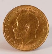 HALF sovereign gold coin 1914