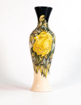 Moorcroft Marchel Niel vase. Trial piece dated 28/4/16. Height 30.5cm