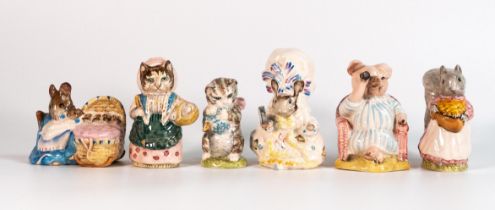 Beswick Beatrix Potter figures to include - Cousin Ribby, Hunca Munca, Little Pig Robinson, Lady