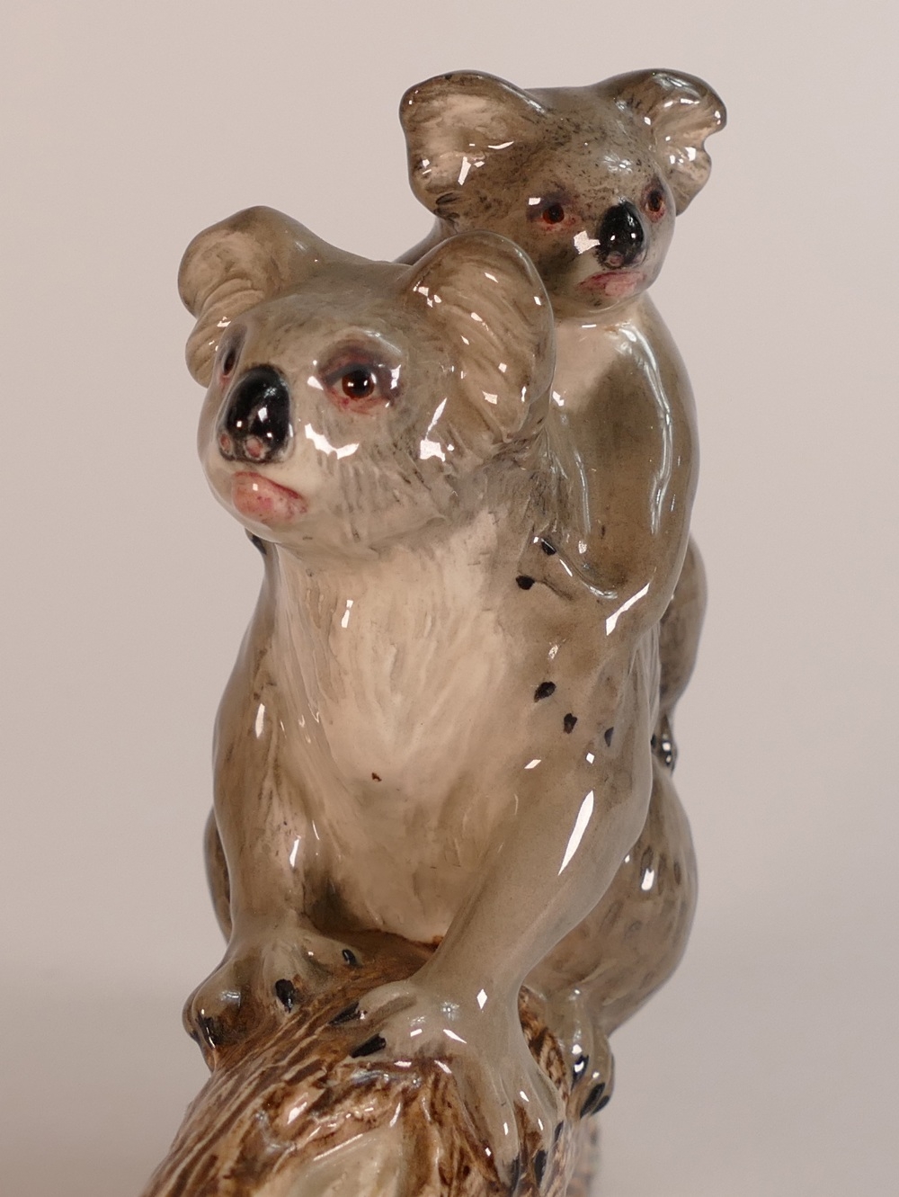 Beswick Prototype Figure of a Koala bear with baby on its back, climbing a tree branch, possibly - Image 3 of 6