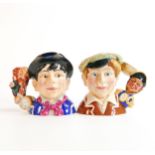 Royal Doulton intermediate character jugs to include Artful Dodger D7219 and Oliver Twist D7218 (2)