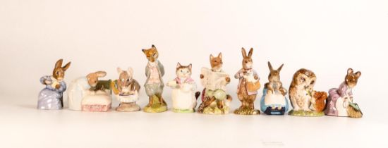 A collection of Beswick & Royal Albert Beatrix Potter figures to include - Peter Post (10b), Mrs