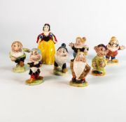 Beswick set of figures Snow White and the Seven Dwarfs - set comprising Snow White 1332, Doc 1329,
