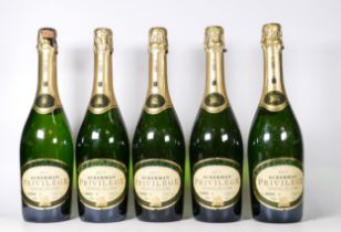 Five 70cl bottles of Vintage Ackerman Privilege Cremant De Loire Brut (5)