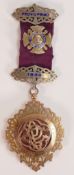 Large & heavy 9ct gold hallmarked medal / jewel. - Awarded to Herbert Simcock, titled Provincial