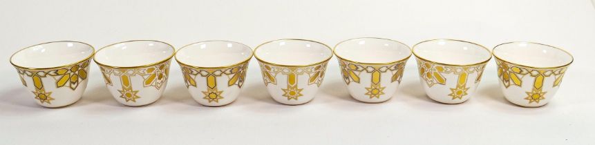 De Lamerie Fine Bone China heavily gilded tea bowls, specially made high end quality items, Made