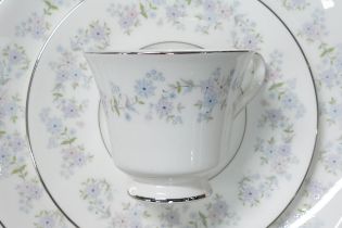 A large collection of Royal Doulton Amersham tea and dinner ware to include 9 dinner plates, 9 small