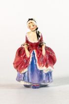 Royal Doulton early miniature figure Goody Two Shoes M80, in blue/red colourway, h.10cm.