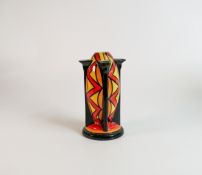 Lorna Bailey large Arabesque pattern flower vase, limited edition, Old Ellgreave, backstamp,