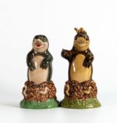 Wade In The Forest Deep series figures Morris Mole & similar - one prototype & one glaze sample,