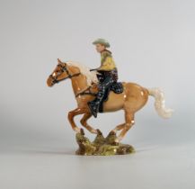 Beswick Cowboy on galloping Palomino horse 1377