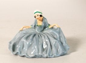 Royal Doulton early miniature figure Polly Peachum HN698 in grey/blue colourway, impressed date