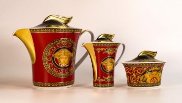 Rosenthal Versace Medusa coffee pot (24cm high), milk jug and sugar bowl (3)