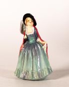 Royal Doulton early miniature figure Mirabel M74, in green/red colourway, h.11cm.
