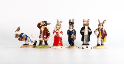 Royal Doulton Bunnykins figures to include Postman DB76, Judge DB188 (Collectors club edition),