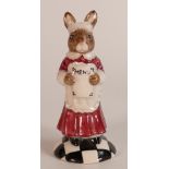 A Royal Doulton prototype Bunnykins figure of a Hotel Waitress holding a menu and standing on a