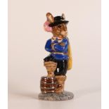 Royal Doulton Bunnykins figure Cavalier DB179, painted in a different colourway with gold & silver