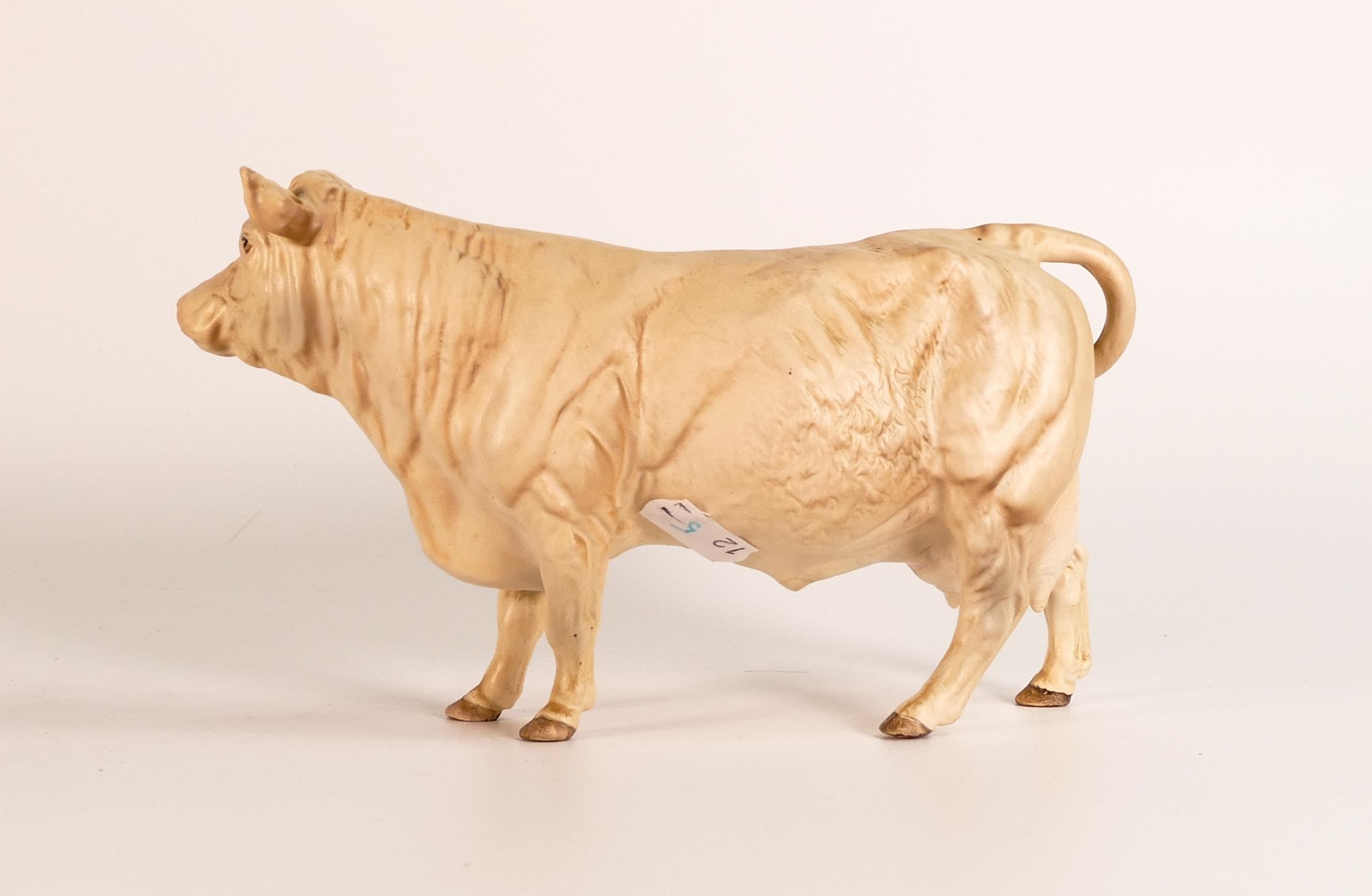 Beswick Charolais cow 3075A in matt glaze, minute pin head - Image 3 of 4