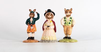 Royal Doulton Bunnkyins figures to include - Irishman DB178, Scotsman DB180 and Welsh Lady DB172,