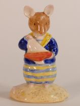 Prototype Royal Doulton Brambly Hedge figure of Pebble, in blue and yellow colourway, protype