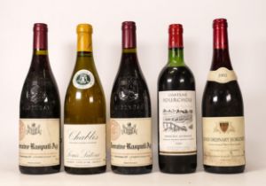 A collection of vintage wines to include 1980 Chateau Fourchou, 2001 Maison Louis Latour, 2002