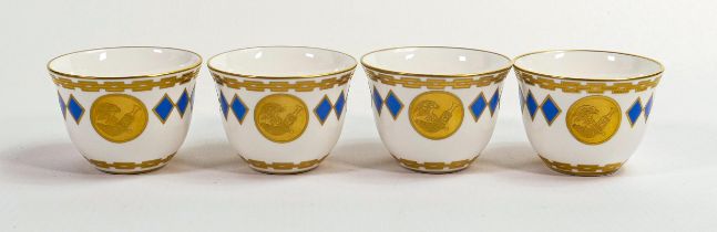 De Lamerie Fine Bone China heavily gilded tea bowls, specially made high end quality items, Made