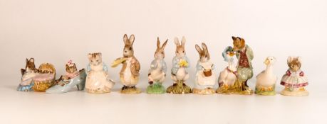 A collection of Beswick & Royal Albert Beatrix Potter figures to include - Ribby & the Patty Pan (