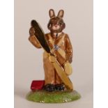 Royal Doulton Bunnykins figure of The Pilot DB369 in a gold colourway, edition of 100, box and