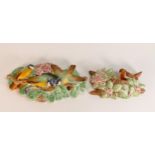 Beswick wall plaques - three Blue Tits number 574 and Robin on Branch, model number 572. (2)