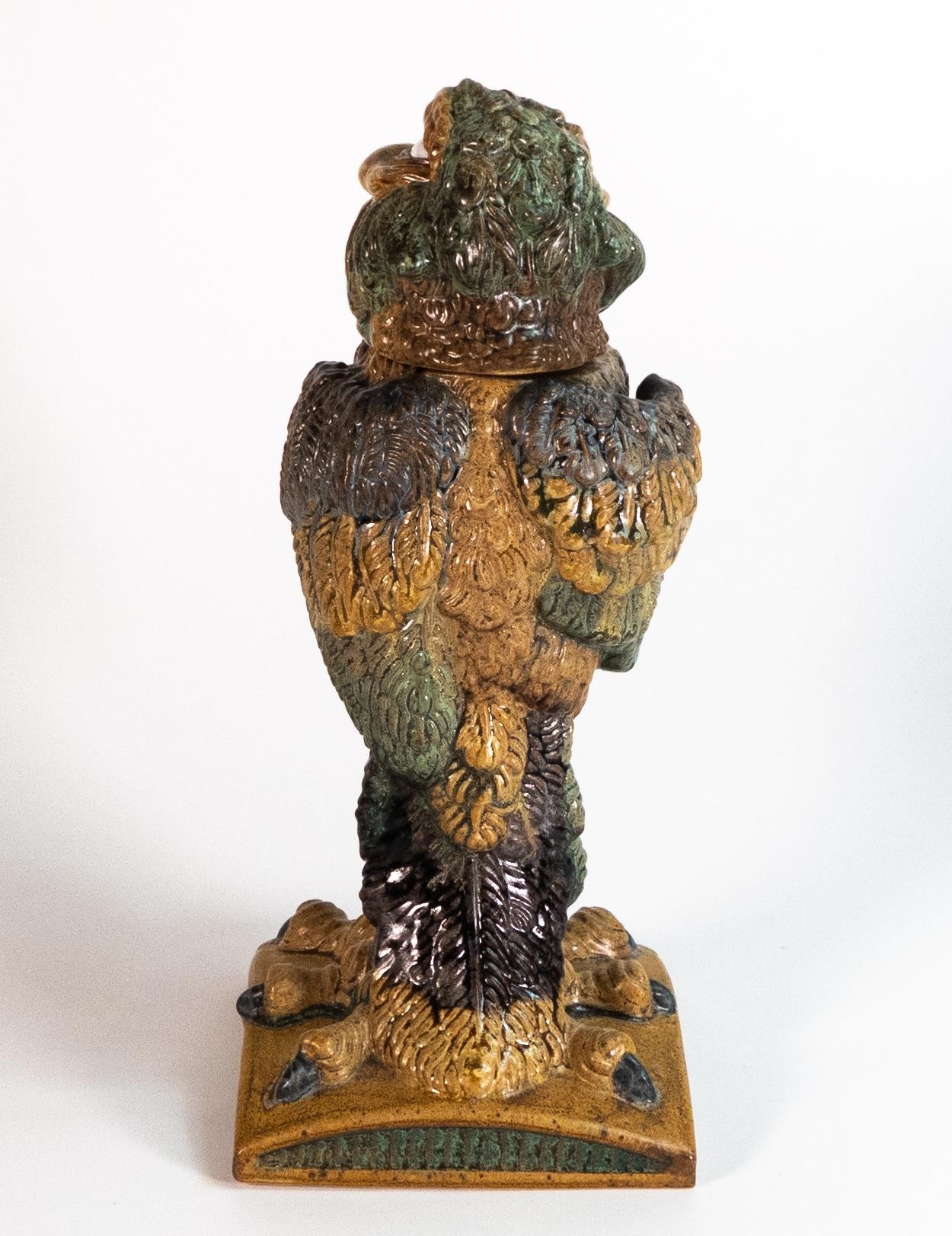 Burslem pottery Bailiff to the Court House Grotesque bird. Signed to base by Andrew, Hull inspired - Bild 4 aus 5