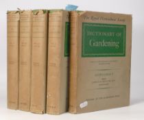 Five volumes Dictionary of Gardens Edited By Patrick M Synge 1956