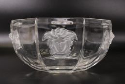 Rosenthal for Versace octagonal glass bowl, diameter 17.5cm
