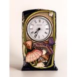 Moorcroft Twilight Bonnets mantle clock. Limited edition 67/75 and designed by Vicky Lovatt.