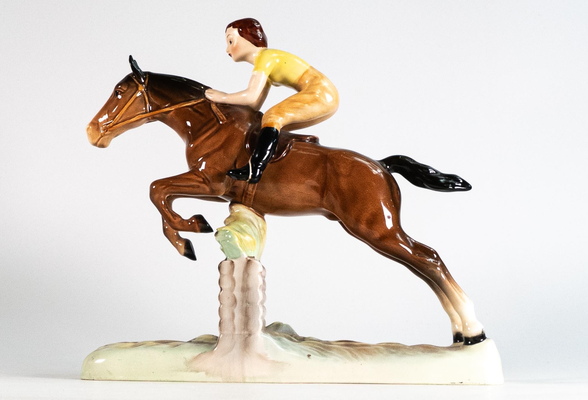 Beswick Girl on jumping horse 939