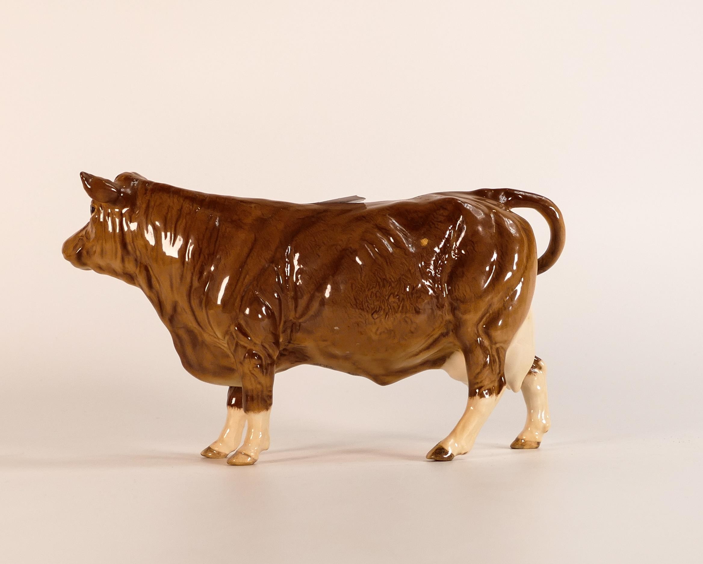 Beswick Limousin cow 3075B, BCC backstamp - Image 3 of 4