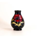 Moorcroft Anemone on blue ground vase, limited edition, height 14cm, boxed