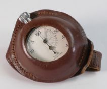 Smiths stainless steel Yachting Timer in leather holder.