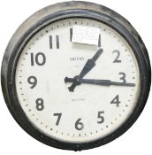 Vintage Smiths Sectric steel wall clock, c1930s, this clock originally came from the offices of
