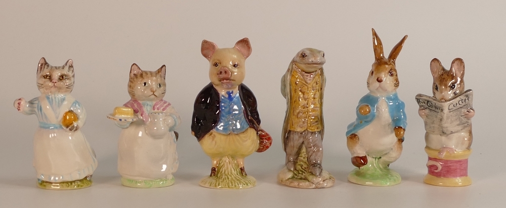 Beswick Beatrix Potter figures to include - Ribby, Peter Rabbit, Pigling Bland, Sir Isaac Newton,