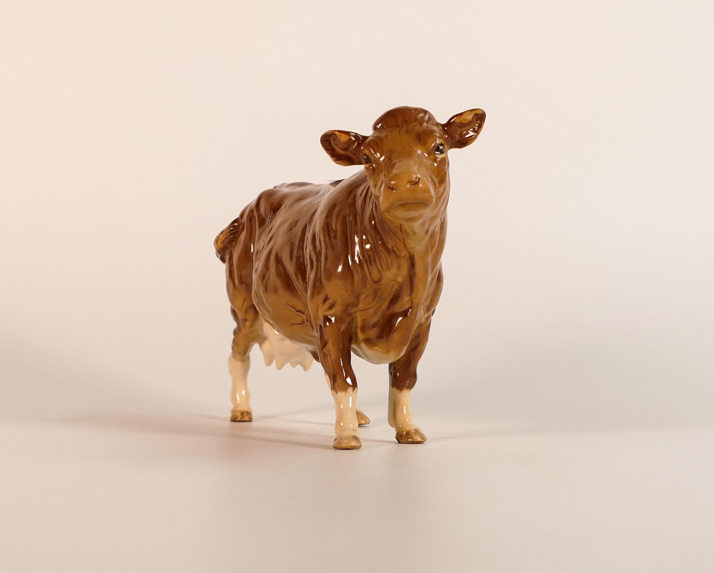 Beswick Limousin cow 3075B, BCC backstamp - Image 2 of 4