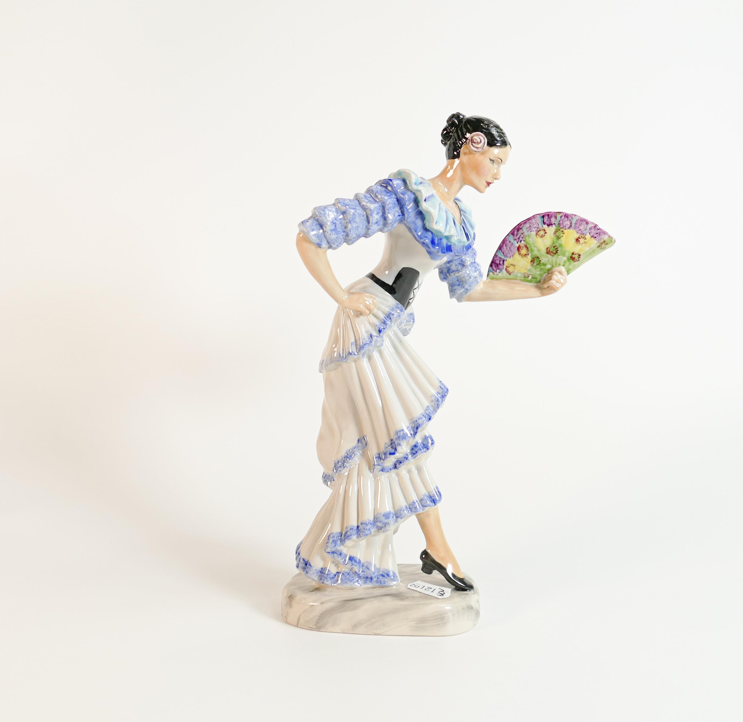 Kevin Francis / Peggy Davies figure The Spanish Dancer blue dress colourway, limited edition